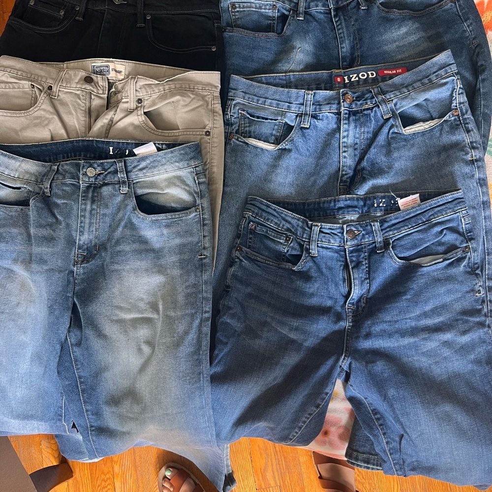 Izod Blue Jean Shorts Casual Denim Style